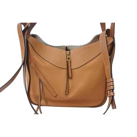 Loewe Handbags - Loewe Shoulder Calfskin Hammock Handbag Brown Soft Bag Grained
